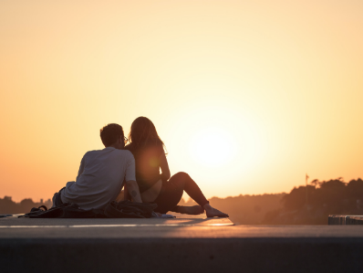 Couple Viewing a Sunset